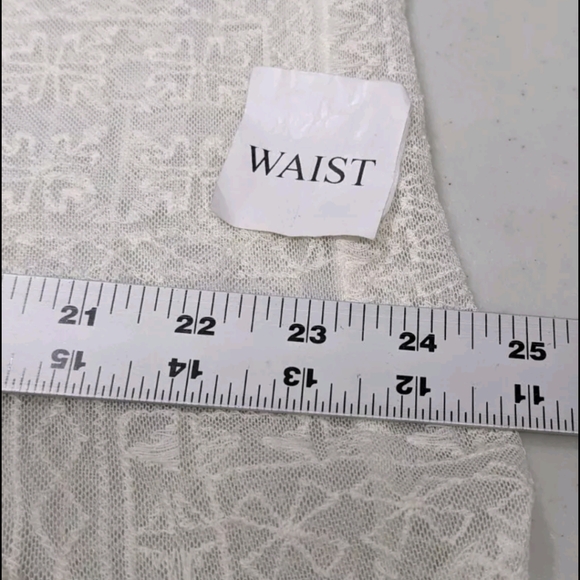 NWT Roz & Ali Semi Sheer Lace Shirt 2X Button Up Sleeveless Cream - Picture 3 of 9